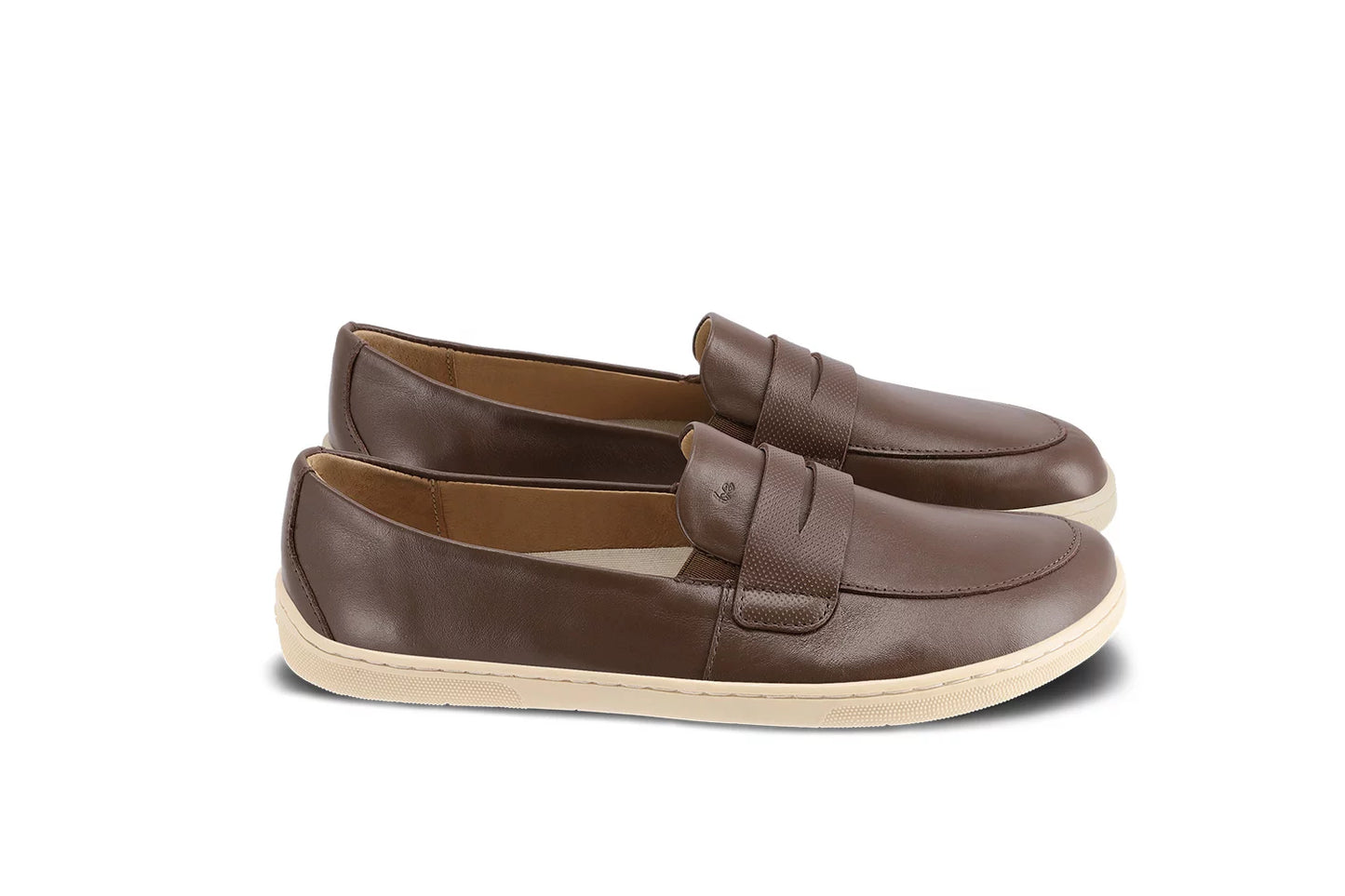 Barefoot Shoe Moccasins Buena - Dark Brown & Beige