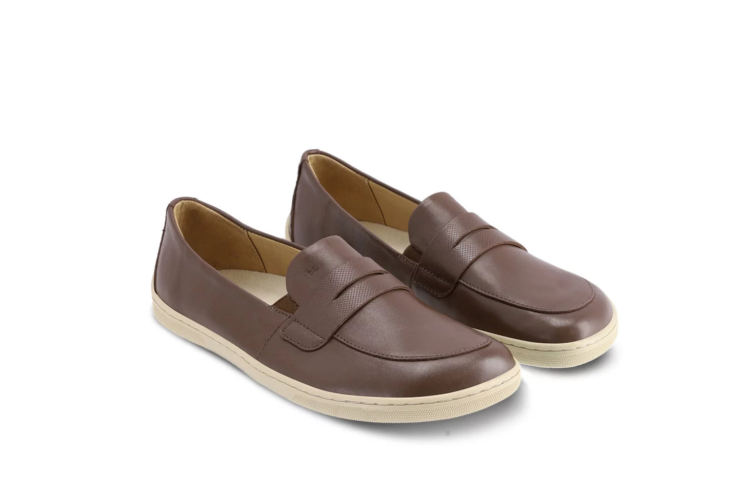 Barefoot Shoe Moccasins Buena - Dark Brown & Beige