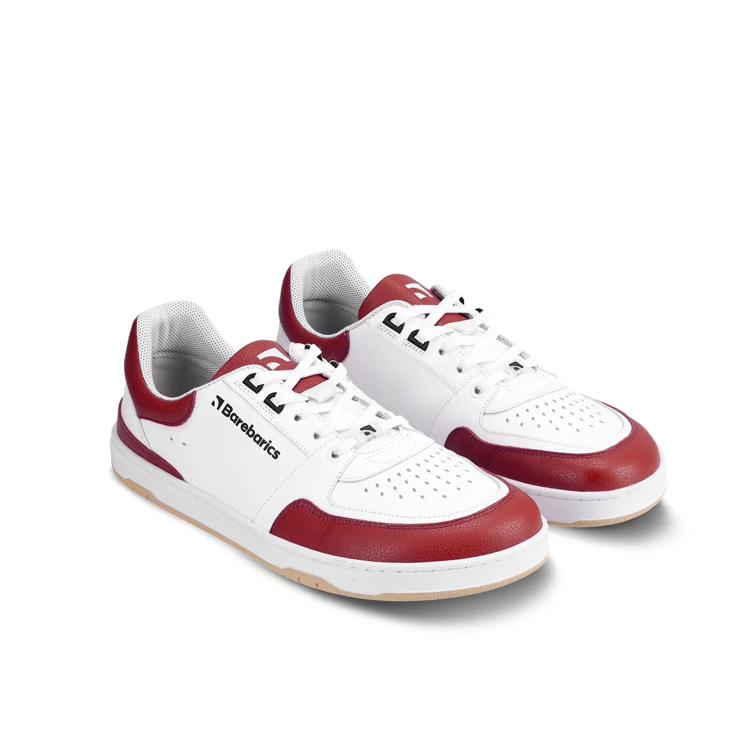 Barefoot Shoes Sneakers Wave - White & Crimson Red