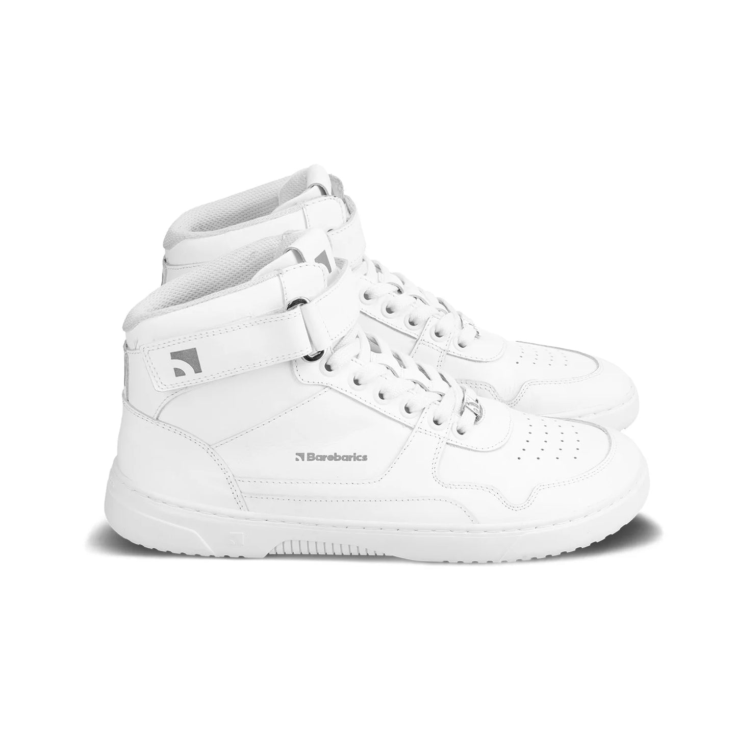 Baskets pieds nus Zing - Montantes - Tout Blanc - Cuir