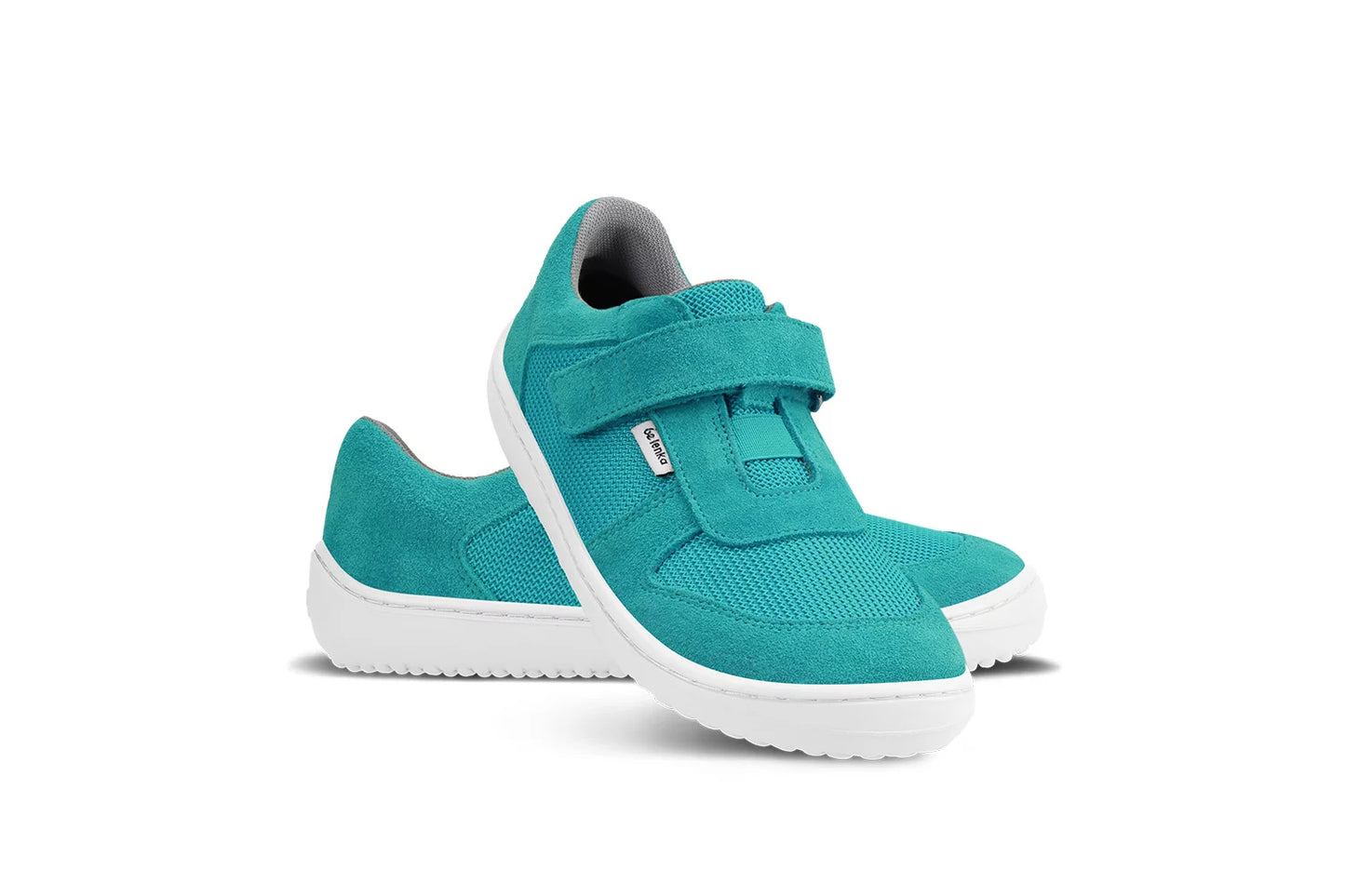 Kinder Barfußschuhe Sneakers Joy - Turquoise & White
