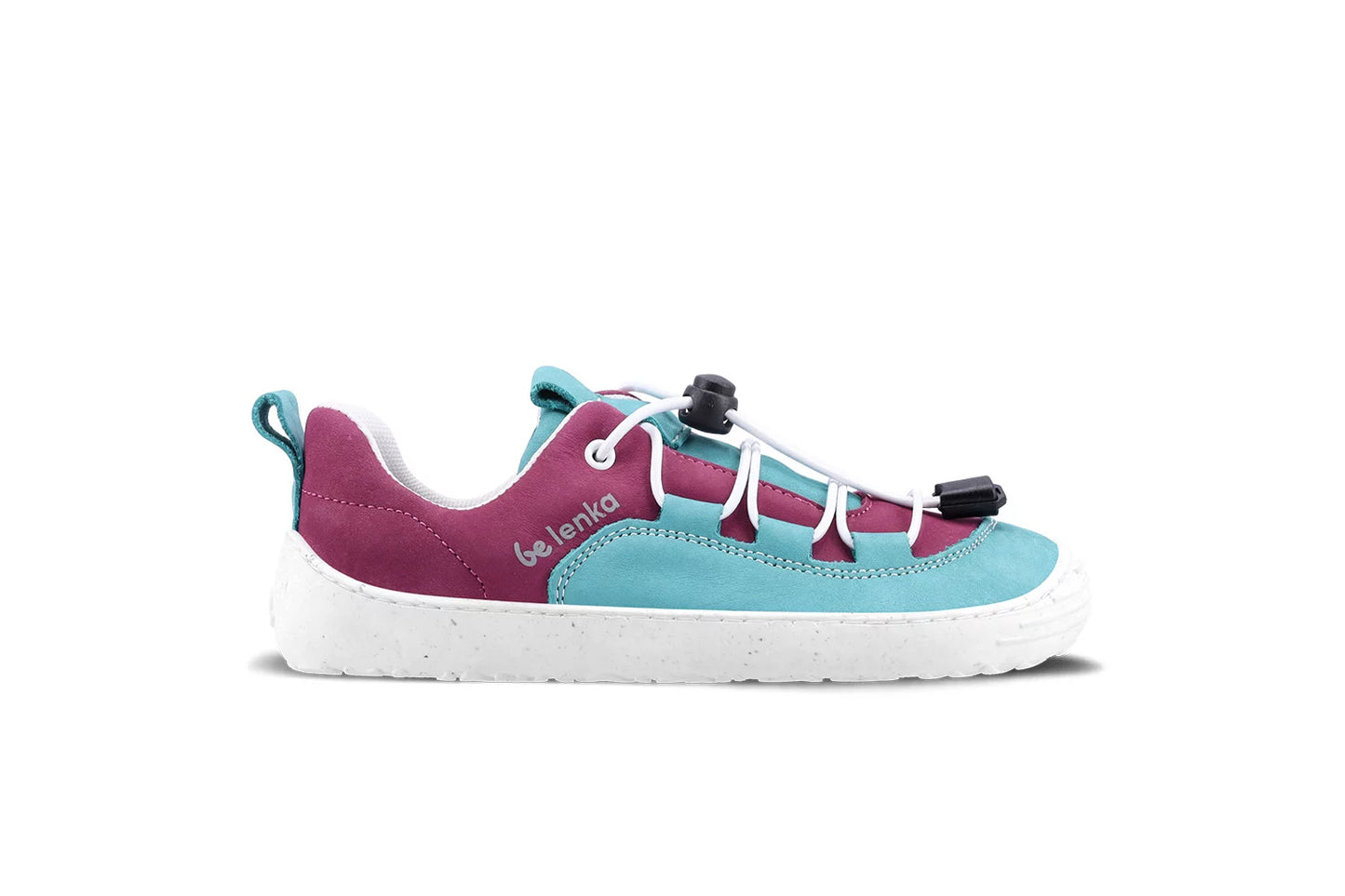 Children's Barefoot Sneakers Xplorer - Light Teal & Plum