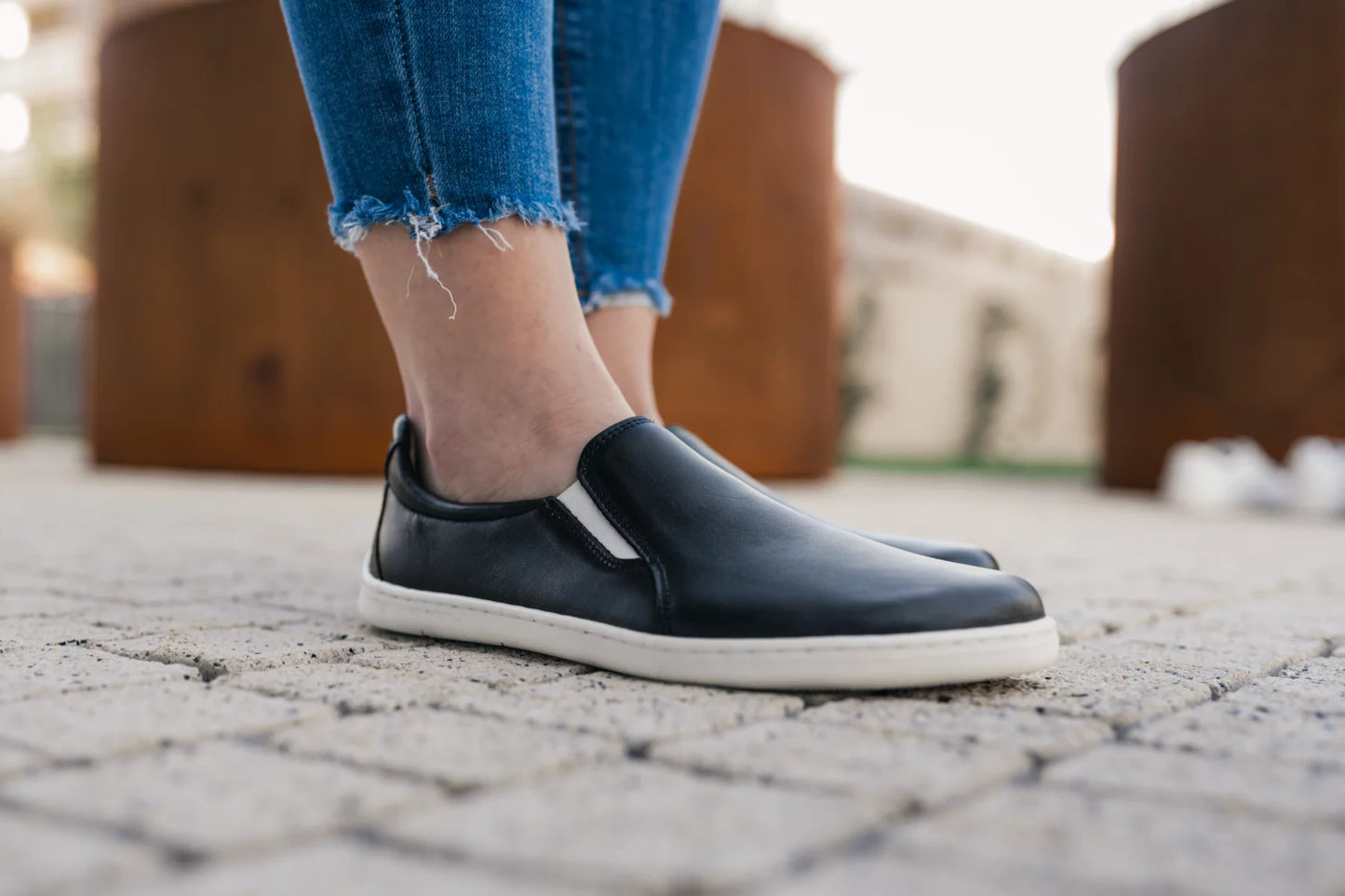 Barfußschuh Slipper Eazy Neo - Black & White