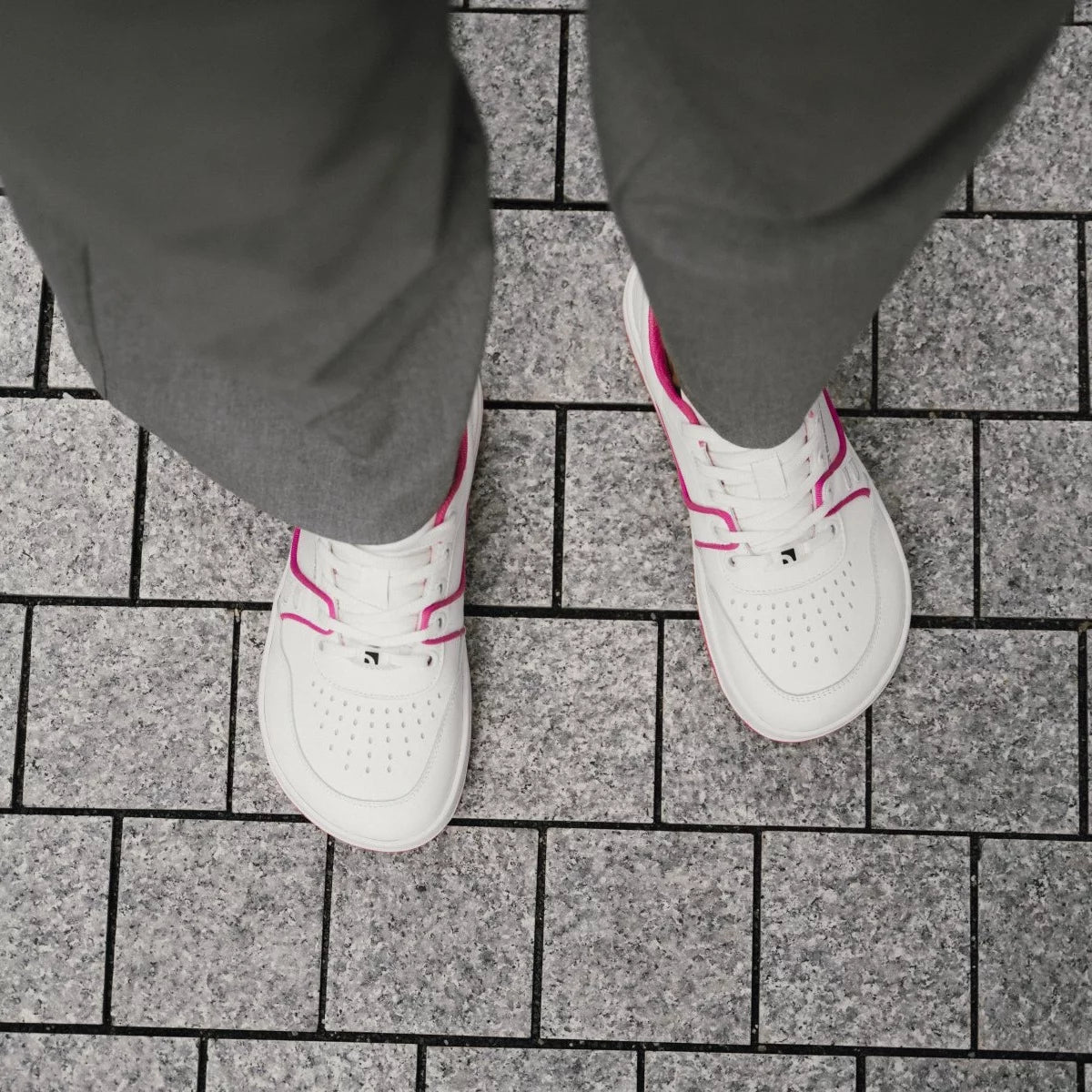 Baskets Barefoot Arise - Blanc &amp; Rose Framboise