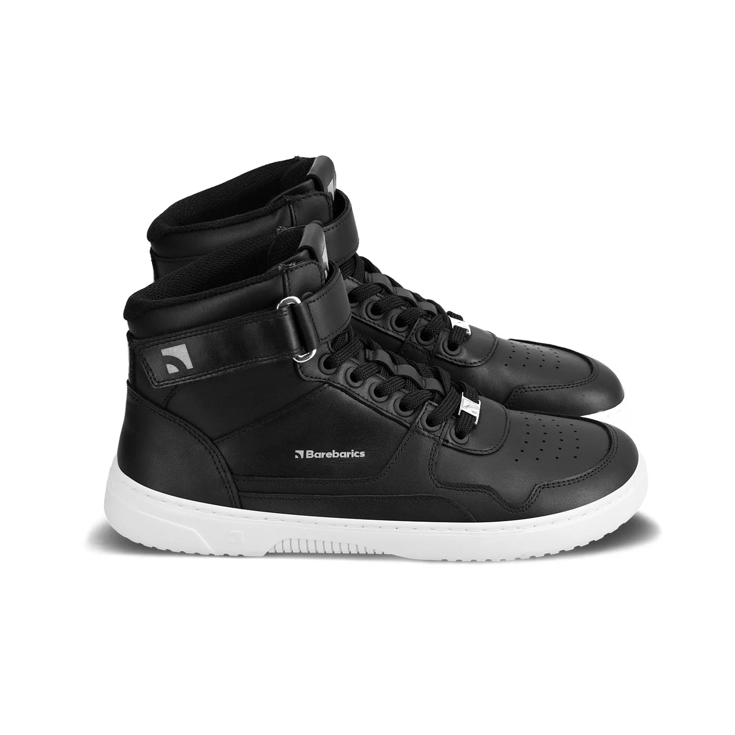 Baskets Barefoot Zing - Montantes - Noir &amp; Blanc - Cuir