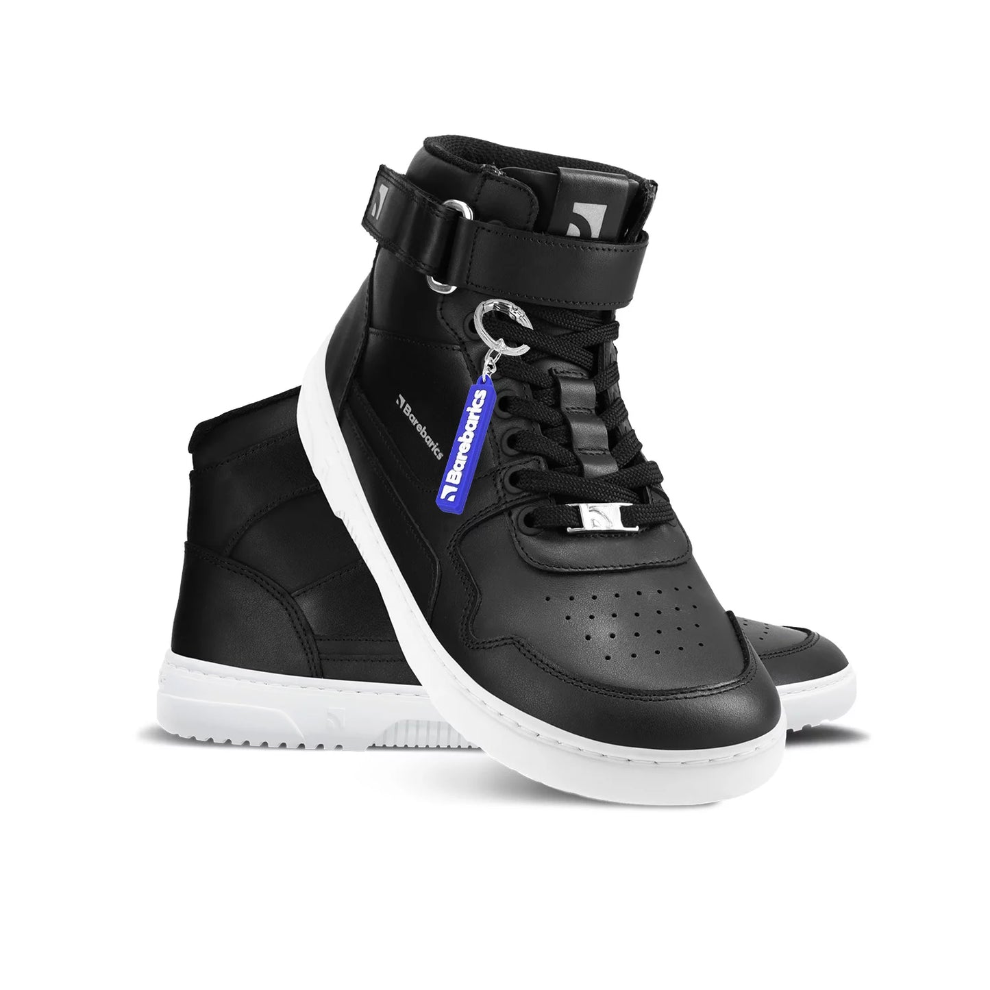 Baskets Barefoot Zing - Montantes - Noir &amp; Blanc - Cuir