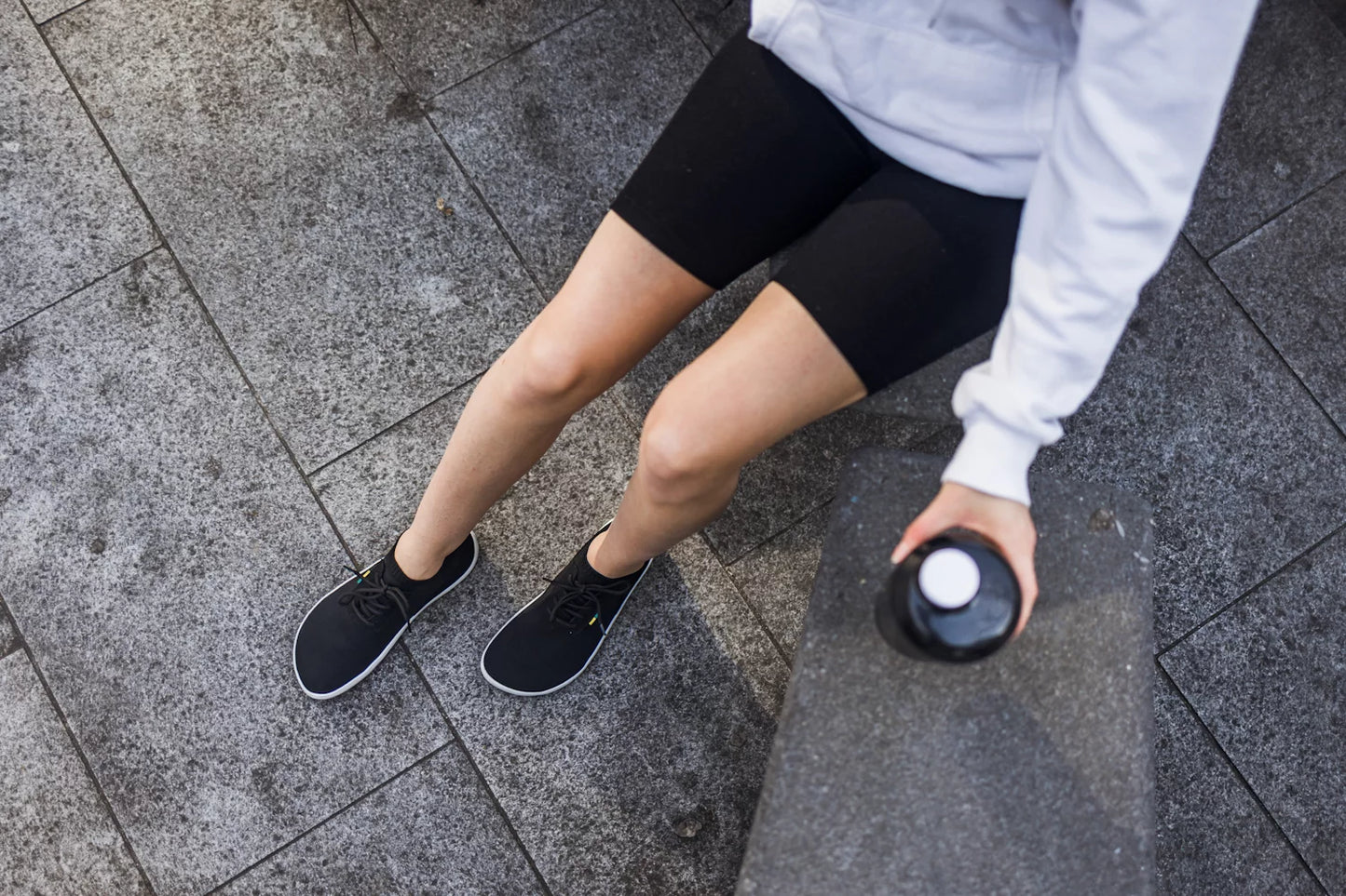 Baskets pieds nus Stride - Noir &amp; Blanc