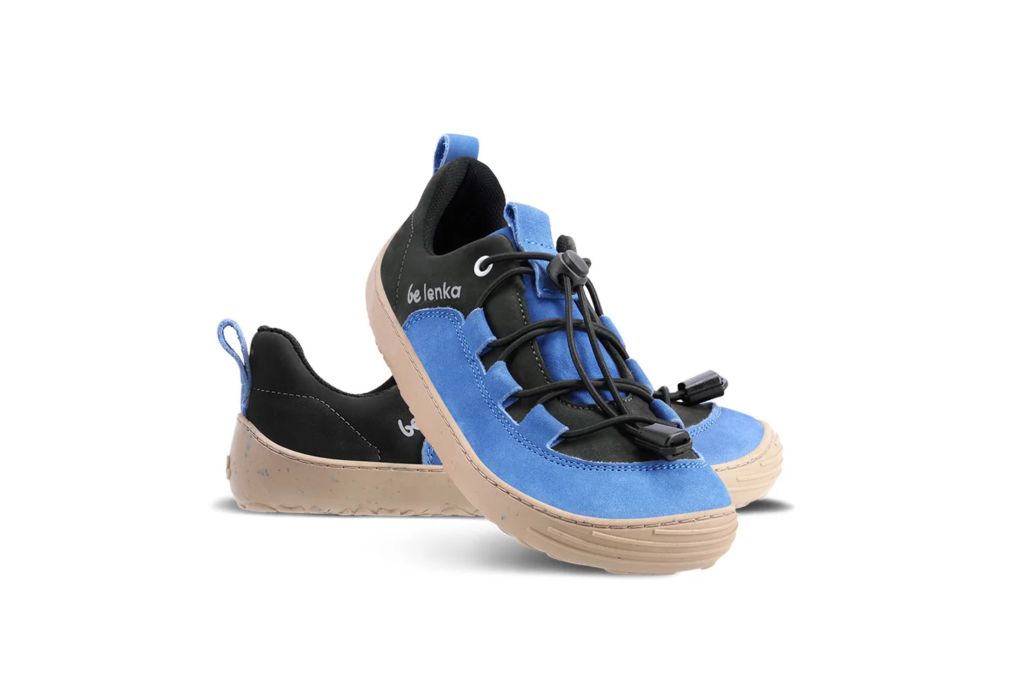 Enfants Barefoot Sneakers Xplorer - Bleu &amp; Olive Noir