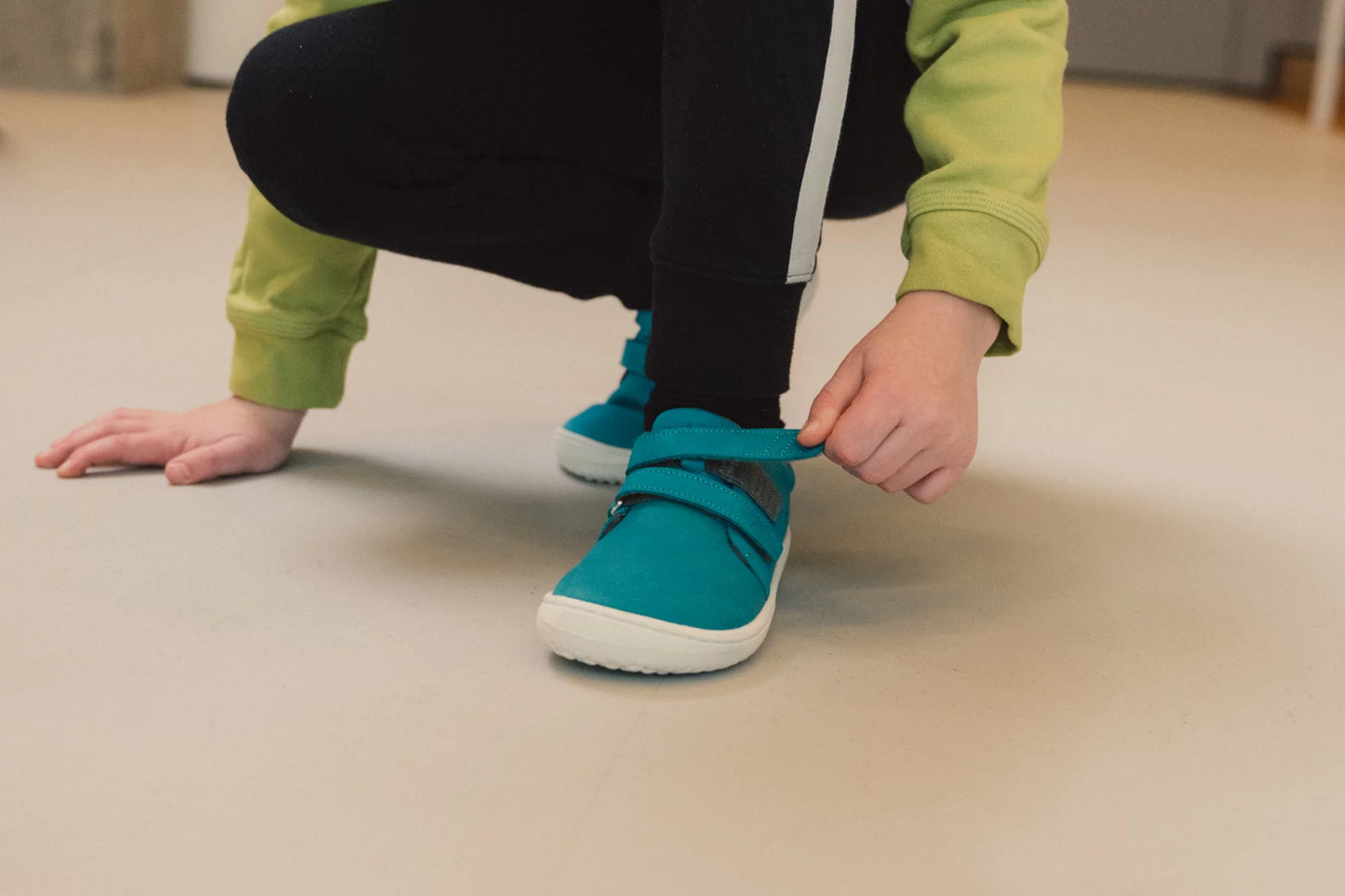 Baskets chaussures pieds nus enfant Jolly - Turquoise