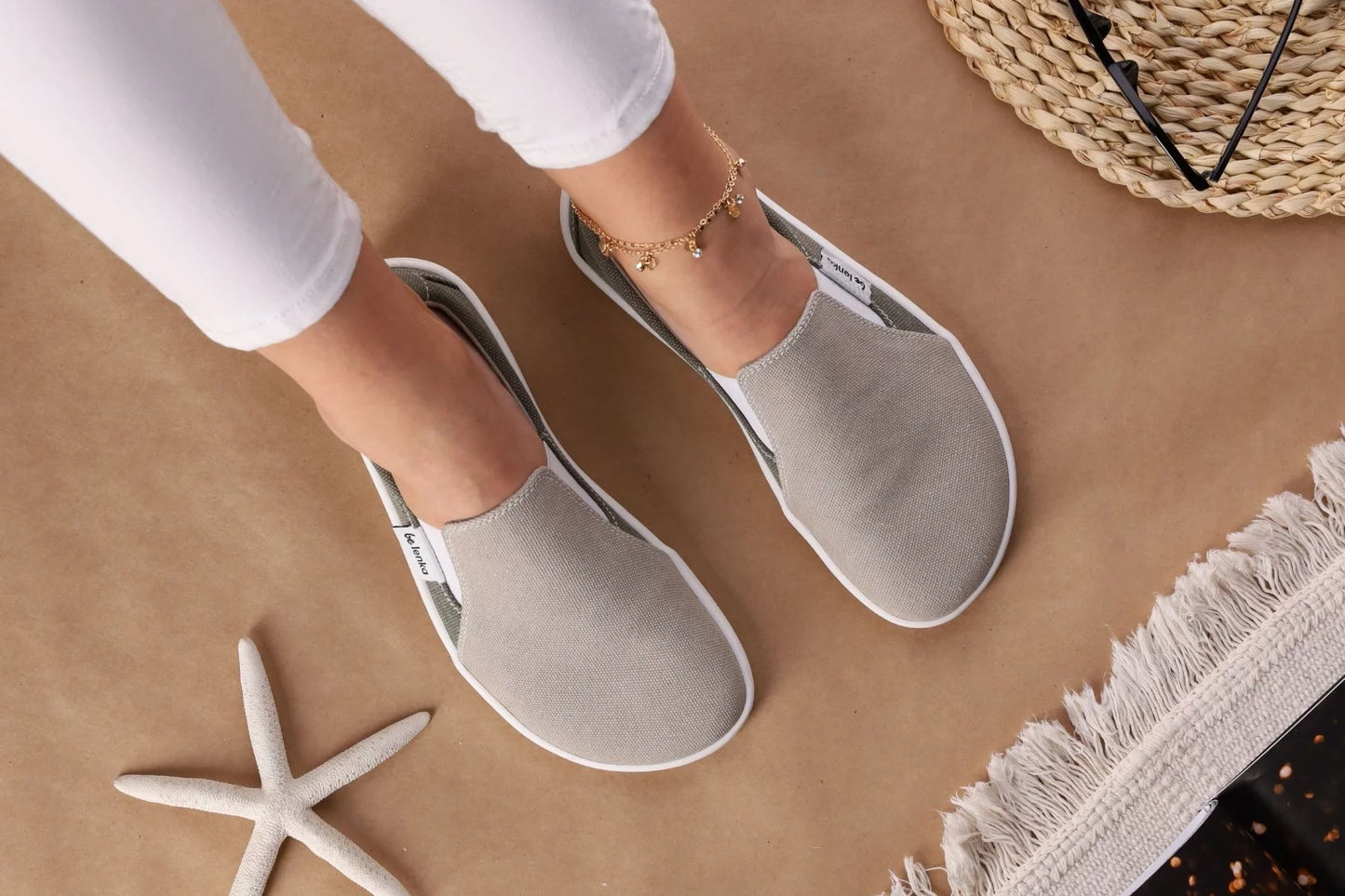 Barefoot Be Lenka Eazy - Vegan - Sand & Army Green