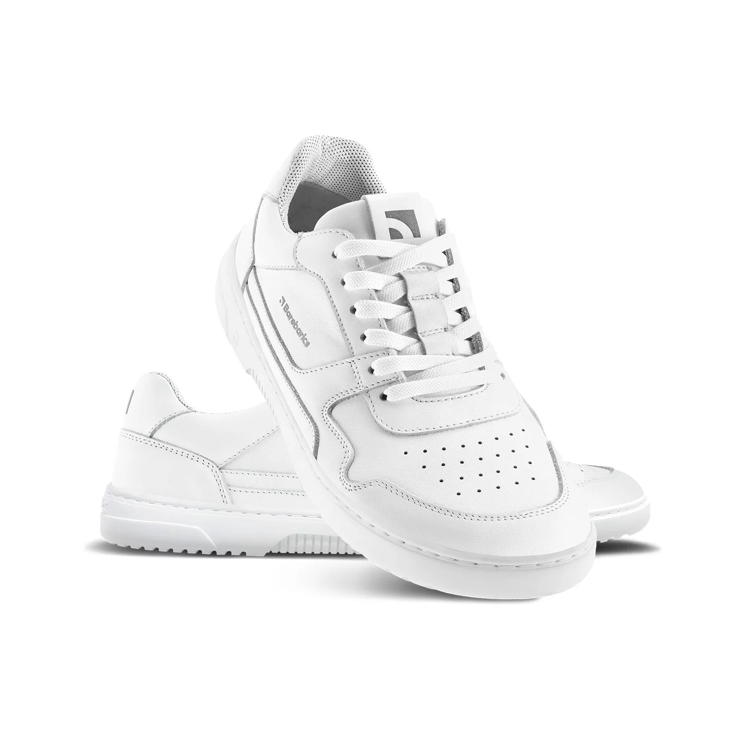 All white leather running shoes sales